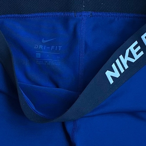 NIKE PRO DRI-FIT crop leggings size Small Blue - Picture 3 of 4